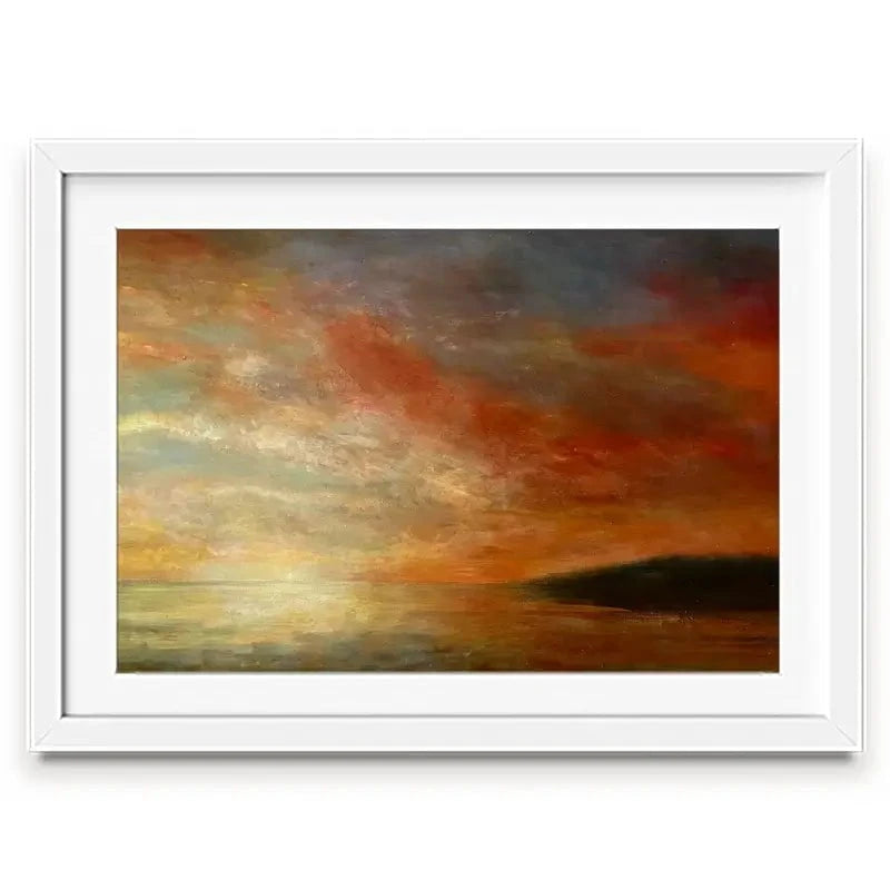 Setting Sun Towards Looe Framed Art Print Setting Sun Towards Looe Framed Art Print wall art product Craig Askew