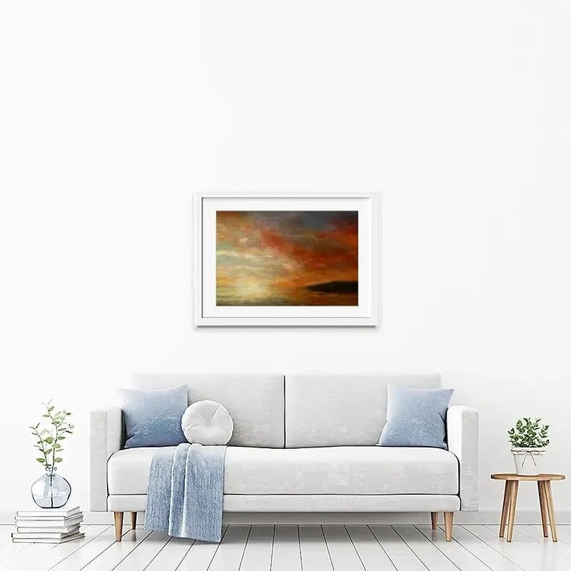 Setting Sun Towards Looe Framed Art Print Setting Sun Towards Looe Framed Art Print wall art product Craig Askew