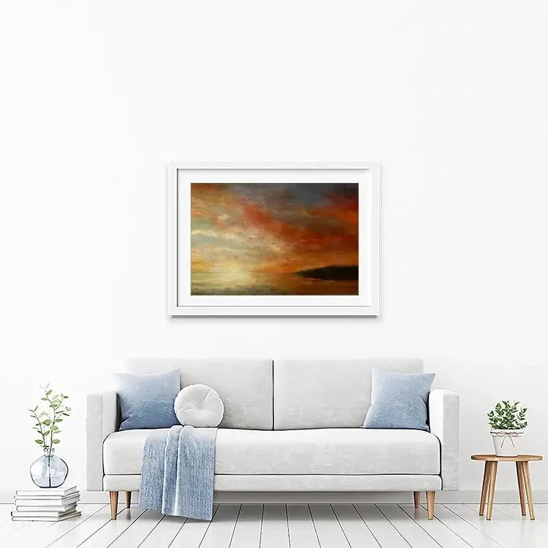 Setting Sun Towards Looe Framed Art Print Setting Sun Towards Looe Framed Art Print wall art product Craig Askew