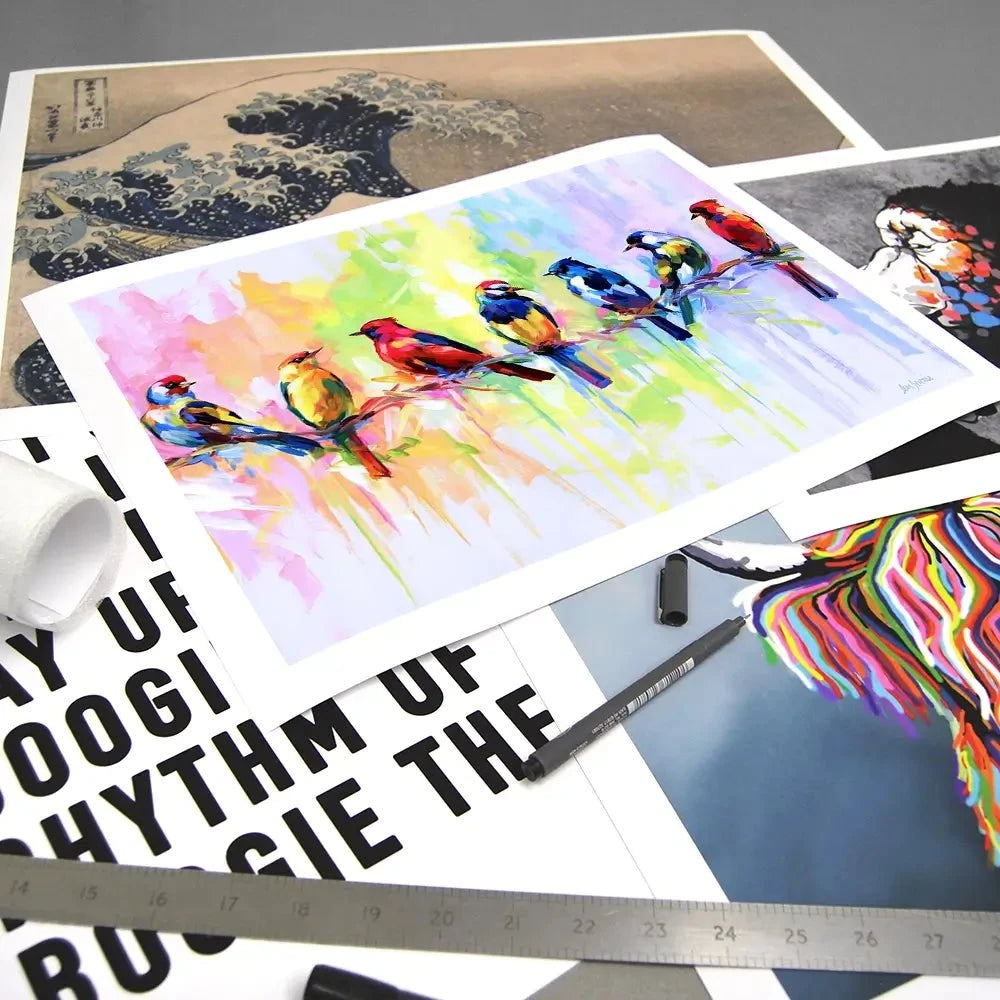 Seven Colourful Birds Art Print Seven Colourful Birds Art Print wall art product Leon Devenice