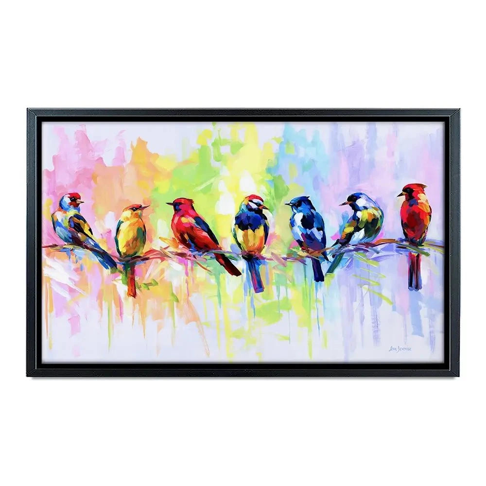 Seven Colourful Birds Canvas Print Seven Colourful Birds Canvas Print wall art product Leon Devenice