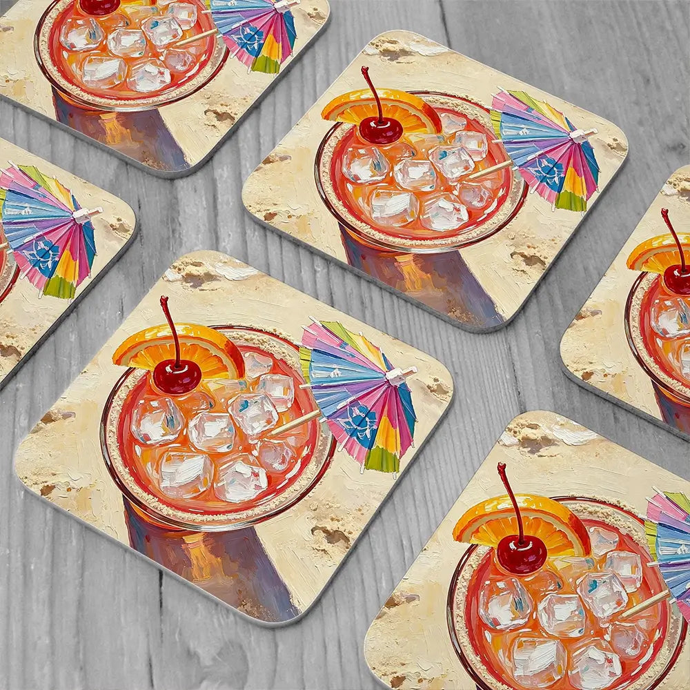 Sex On The Beach Cocktail Coaster Set Sex On The Beach Cocktail Coaster Set wall art product David Alexander Elder
