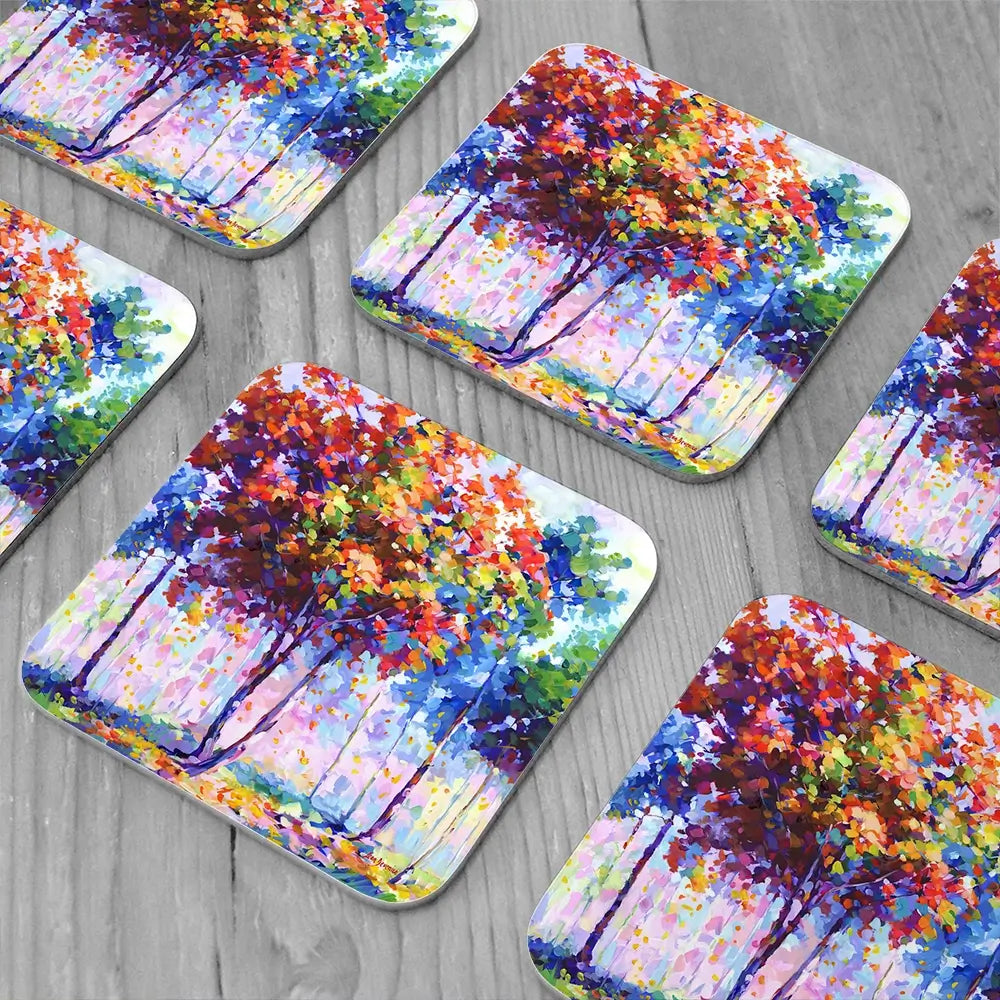 Shades Of Solitude Coaster Set Shades Of Solitude Coaster Set wall art product Leon Devenice