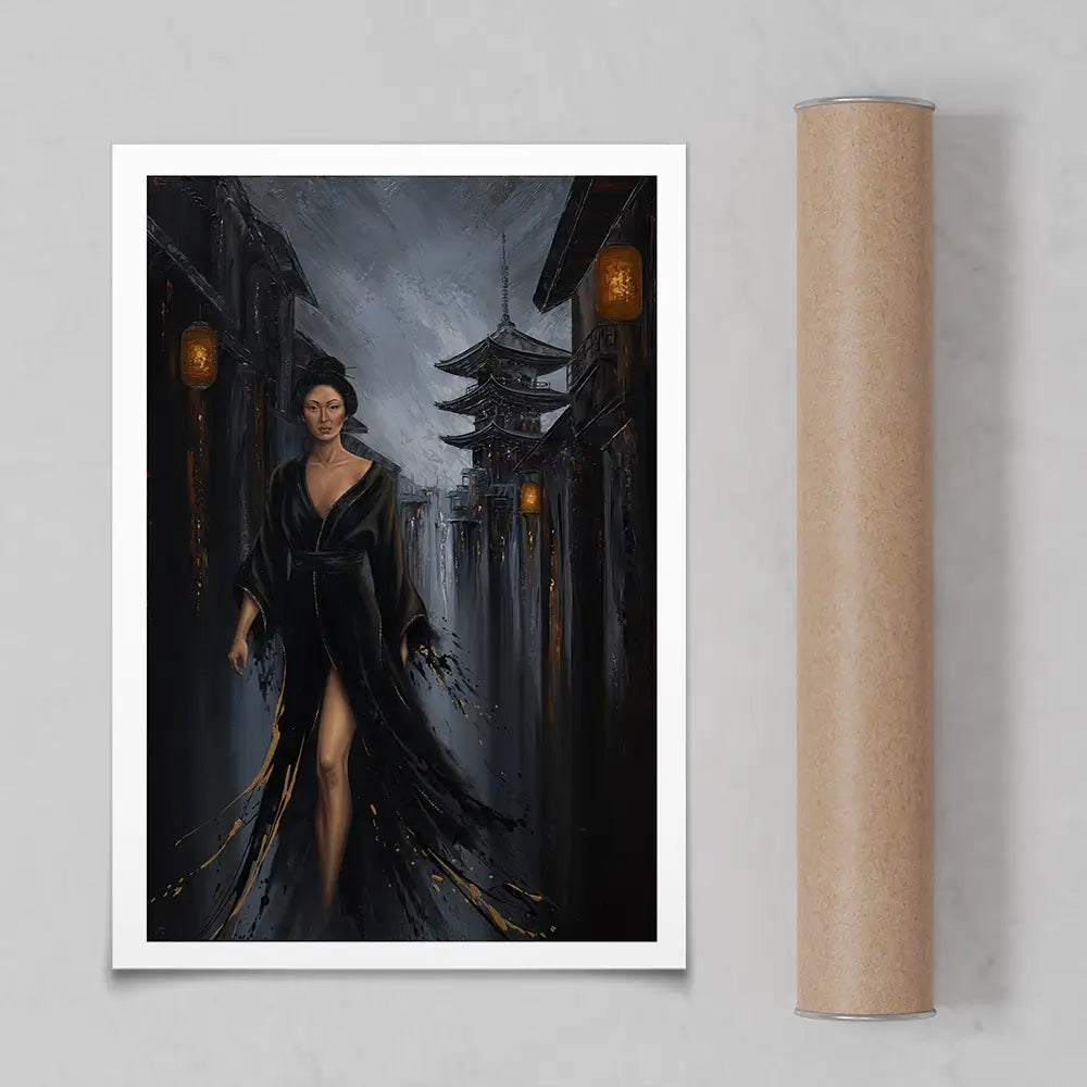 Shadow Of Geisha Art Print Shadow Of Geisha Art Print wall art product Isabella Karolewicz