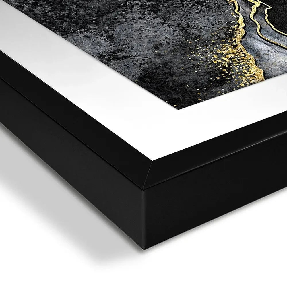 Shattering Black Marble Framed Art Print Shattering Black Marble Framed Art Print wall art product wacomka / Shutterstock