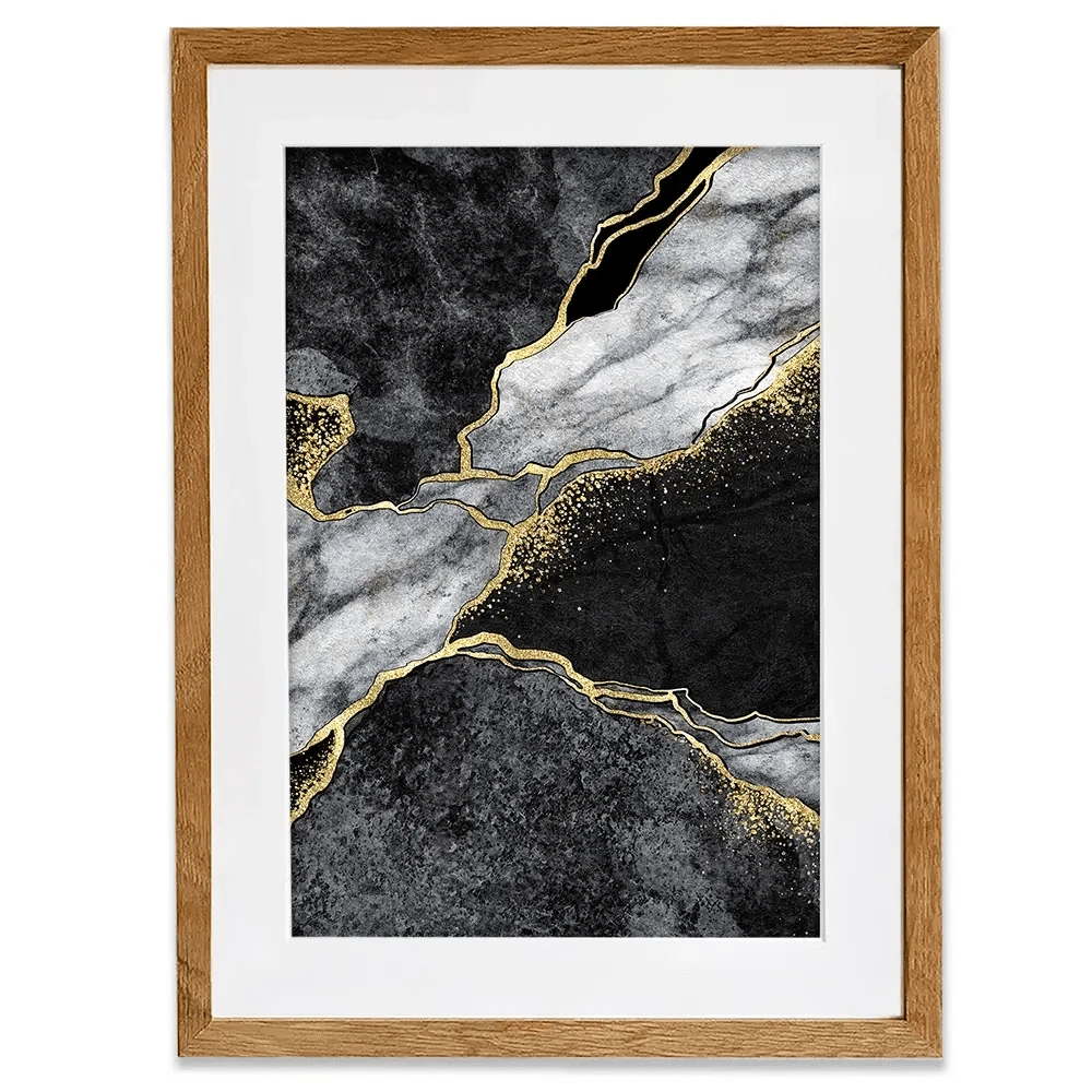 Shattering Black Marble Framed Art Print Shattering Black Marble Framed Art Print wall art product wacomka / Shutterstock