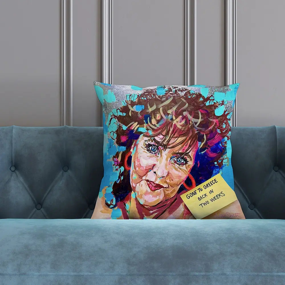 Shirley Valentine Cushion Shirley Valentine Cushion wall art product Juliet Stockton