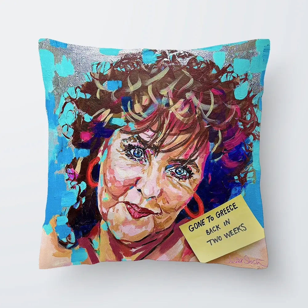 Shirley Valentine Cushion Shirley Valentine Cushion wall art product Juliet Stockton