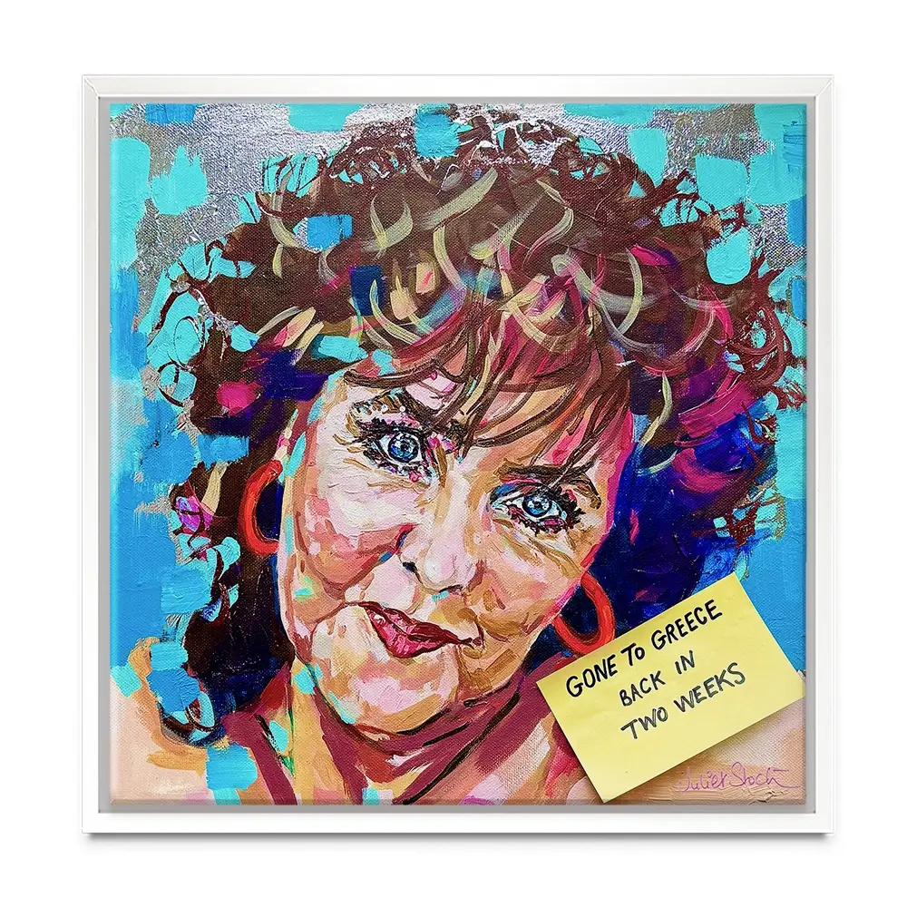 Shirley Valentine Square Canvas Print Shirley Valentine Square Canvas Print wall art product Juliet Stockton