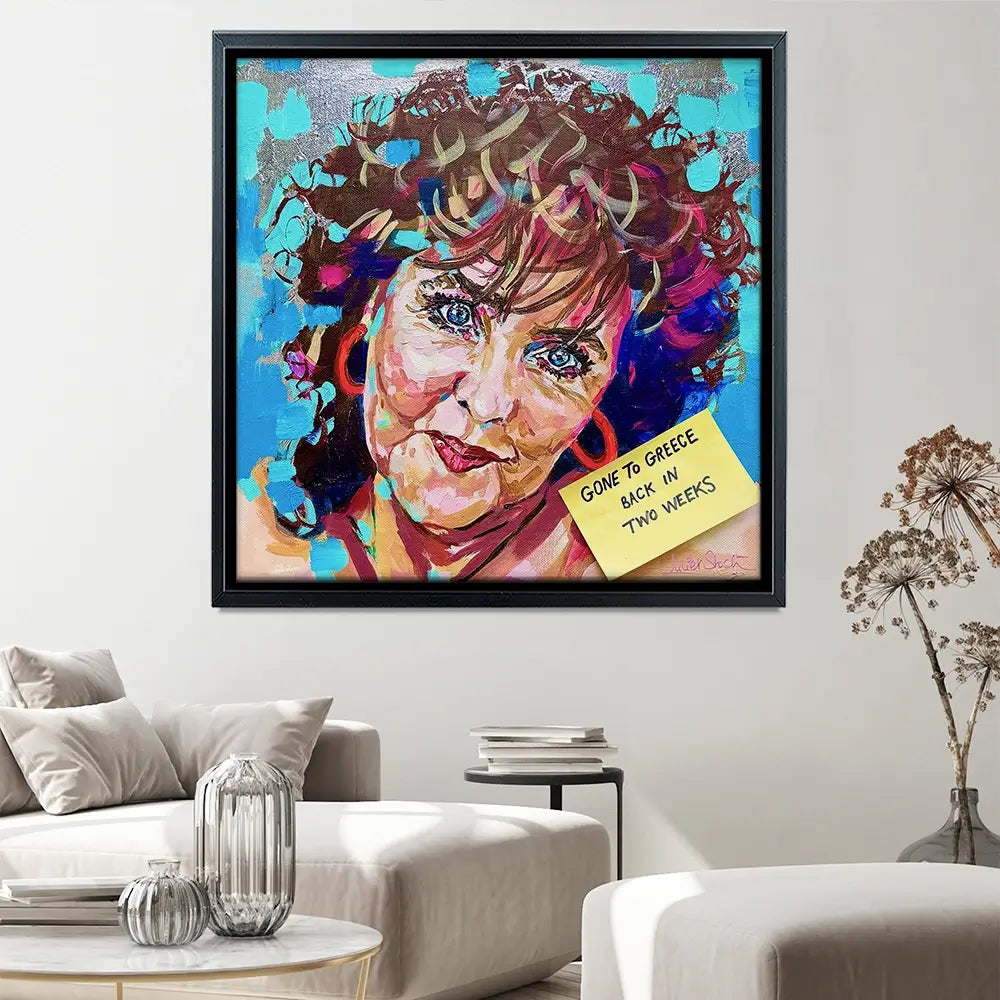 Shirley Valentine Square Canvas Print Shirley Valentine Square Canvas Print wall art product Juliet Stockton