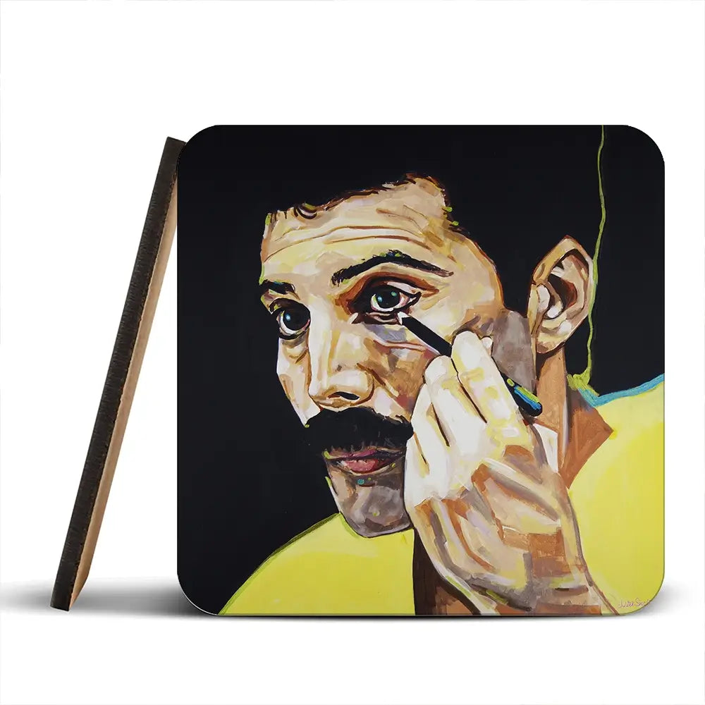 Show Must Go On Freddie Mercury Coaster Set Show Must Go On Freddie Mercury Coaster Set wall art product Juliet Stockton