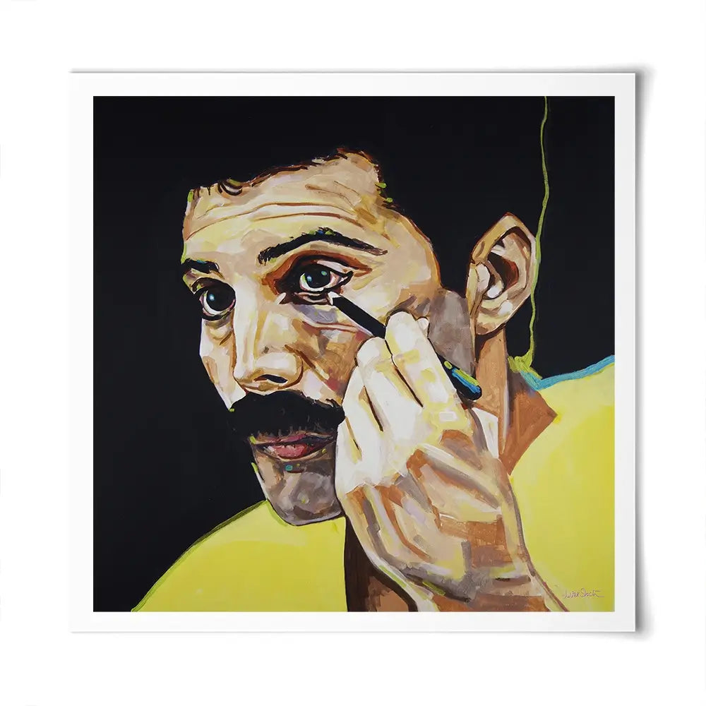 Show Must Go On Freddie Mercury Square Art Print Show Must Go On Freddie Mercury Square Art Print wall art product Juliet Stockton