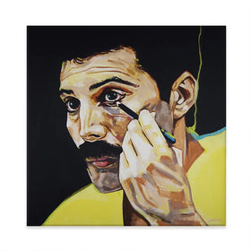 Show Must Go On Freddie Mercury Square Canvas Print Show Must Go On Freddie Mercury Square Canvas Print wall art product Juliet Stockton