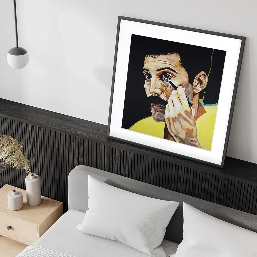 Show Must Go On Freddie Mercury Square Framed Art Print Show Must Go On Freddie Mercury Square Framed Art Print wall art product Juliet Stockton