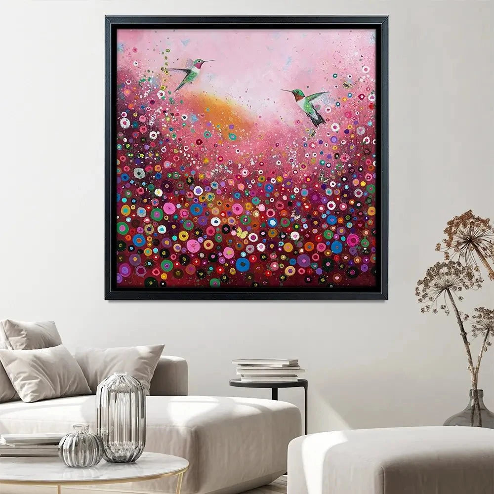 Shower Me With Your Love Square Canvas Print Shower Me With Your Love Square Canvas Print wall art product Laure Bury