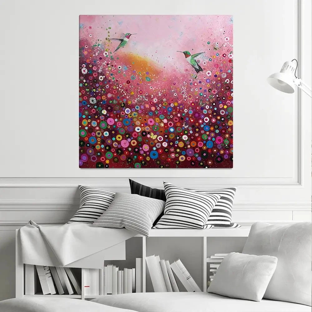 Shower Me With Your Love Square Canvas Print Shower Me With Your Love Square Canvas Print wall art product Laure Bury