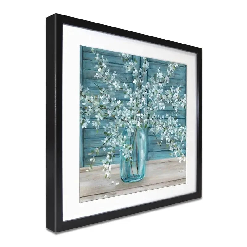 Shuttered Blossoms Framed Art Print Shuttered Blossoms Framed Art Print wall art product Carol Robinson