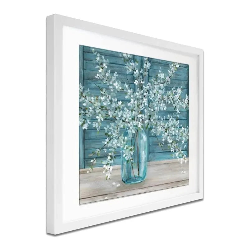 Shuttered Blossoms Framed Art Print Shuttered Blossoms Framed Art Print wall art product Carol Robinson