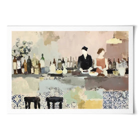 Sicilian Bar Interior Art Print Sicilian Bar Interior Art Print wall art product Chromatic Storm Studio