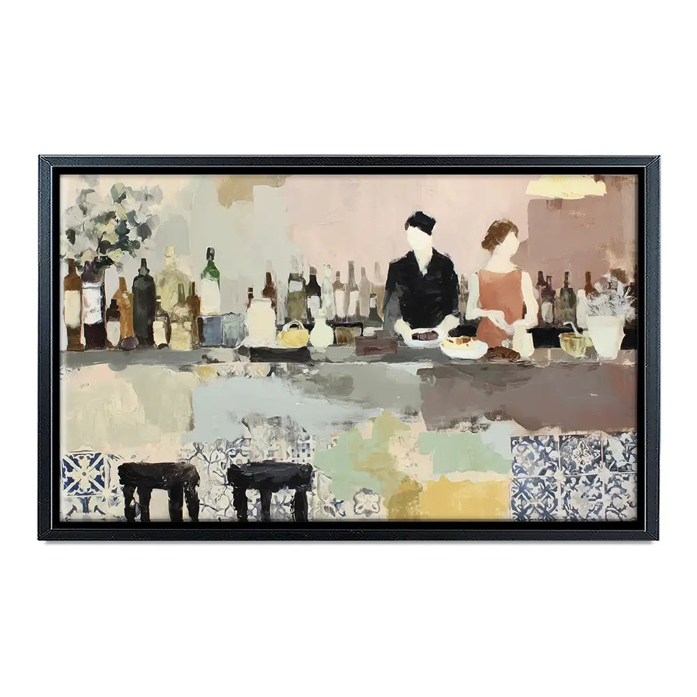 Sicilian Bar Interior Canvas Print Sicilian Bar Interior Canvas Print wall art product Chromatic Storm Studio