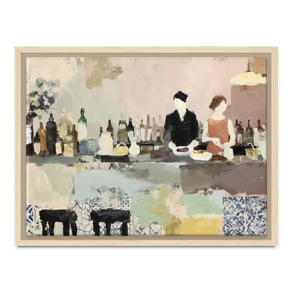 Sicilian Bar Interior Canvas Print Sicilian Bar Interior Canvas Print wall art product Chromatic Storm Studio