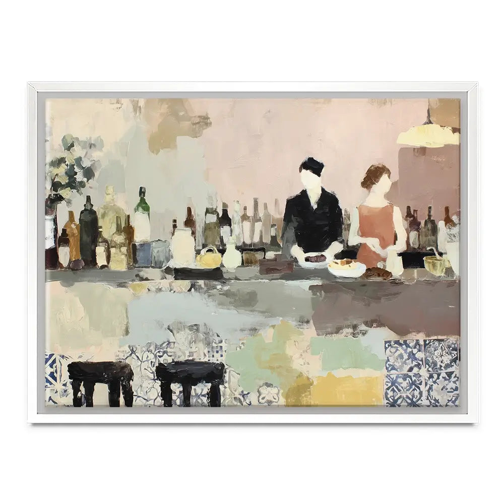 Sicilian Bar Interior Canvas Print Sicilian Bar Interior Canvas Print wall art product Chromatic Storm Studio