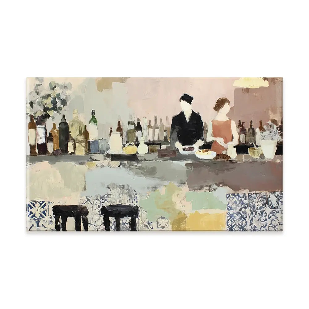 Sicilian Bar Interior Canvas Print Sicilian Bar Interior Canvas Print wall art product Chromatic Storm Studio