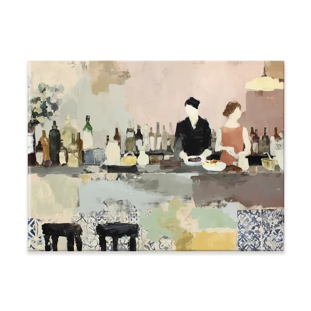 Sicilian Bar Interior Canvas Print Sicilian Bar Interior Canvas Print wall art product Chromatic Storm Studio