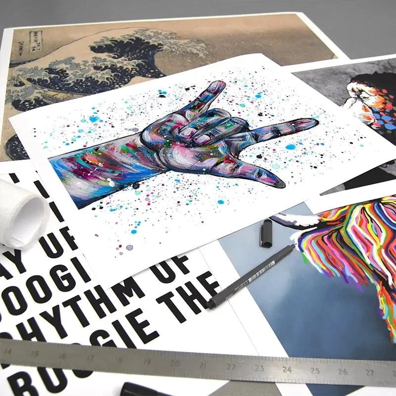 Sign Language I Love You Art Print Sign Language I Love You Art Print wall art product Emma LC Art