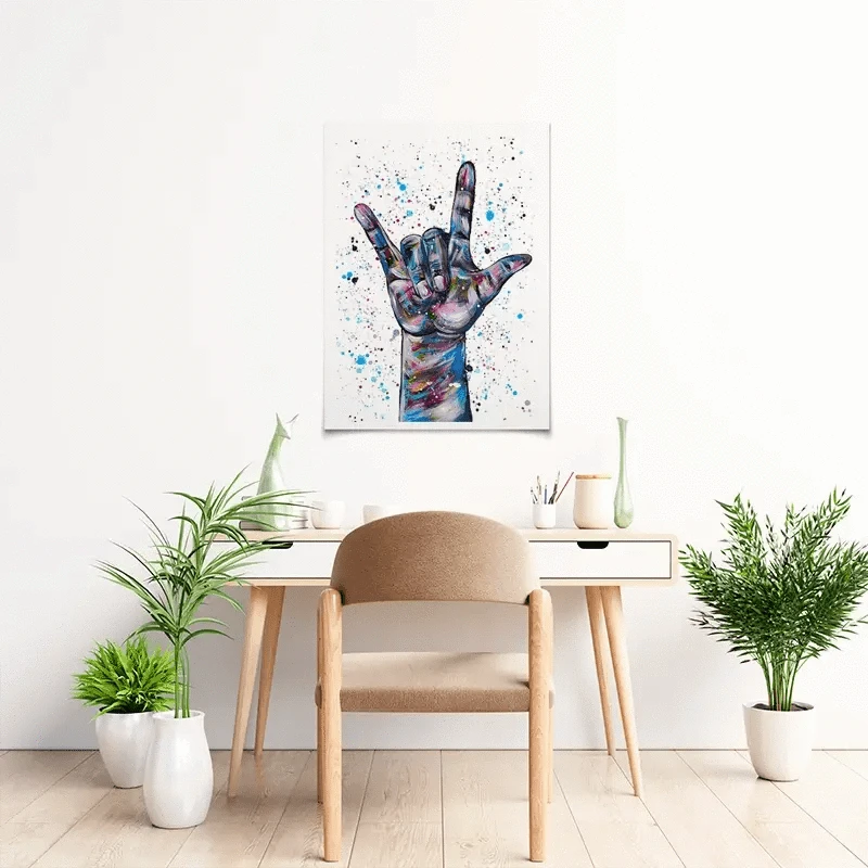 Sign Language I Love You Art Print Sign Language I Love You Art Print wall art product Emma LC Art