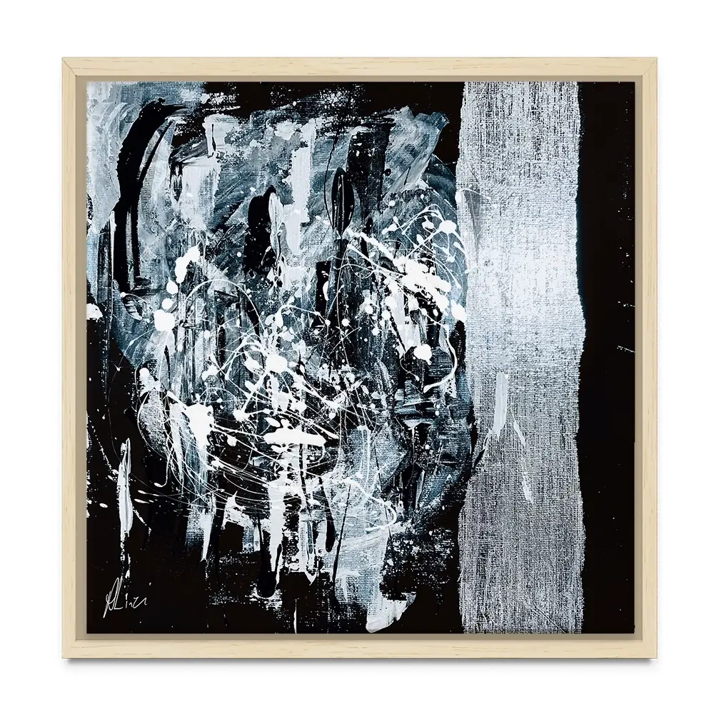 Silver Abstract Canvas Print Silver Abstract Canvas Print wall art product Aimee Linzi