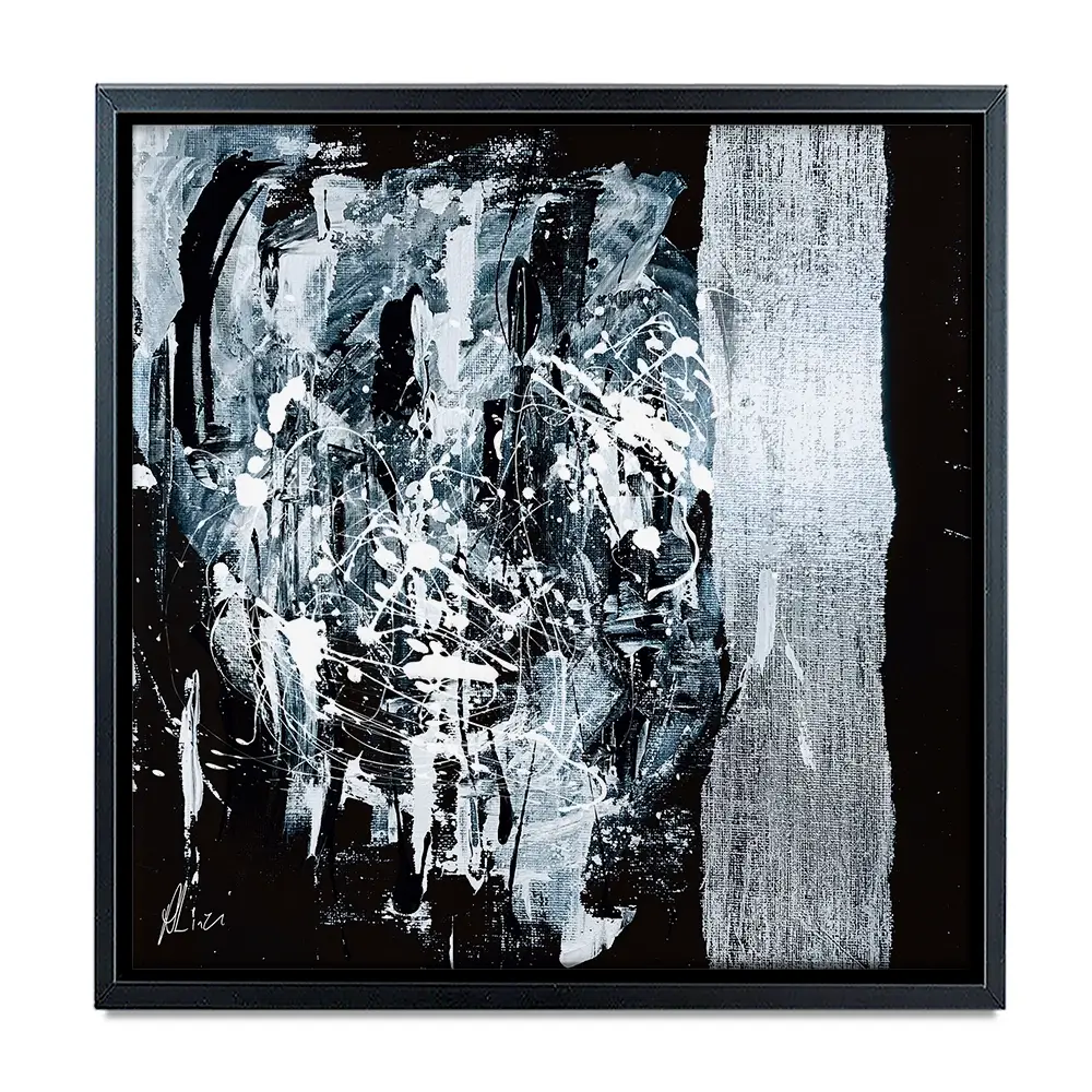 Silver Abstract Canvas Print Silver Abstract Canvas Print wall art product Aimee Linzi