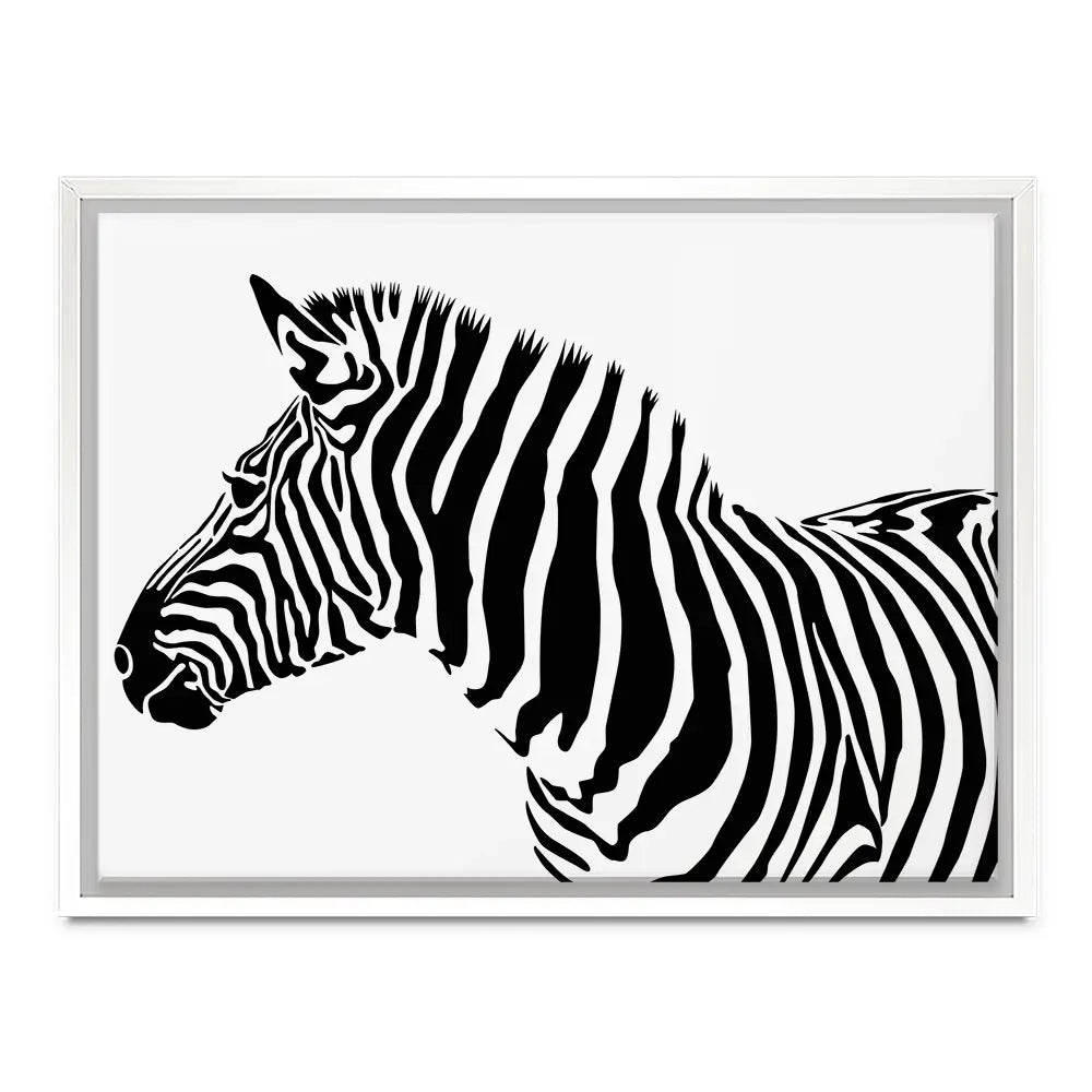 Simple Zebra Canvas Print Simple Zebra Canvas Print wall art product Art Print Shop