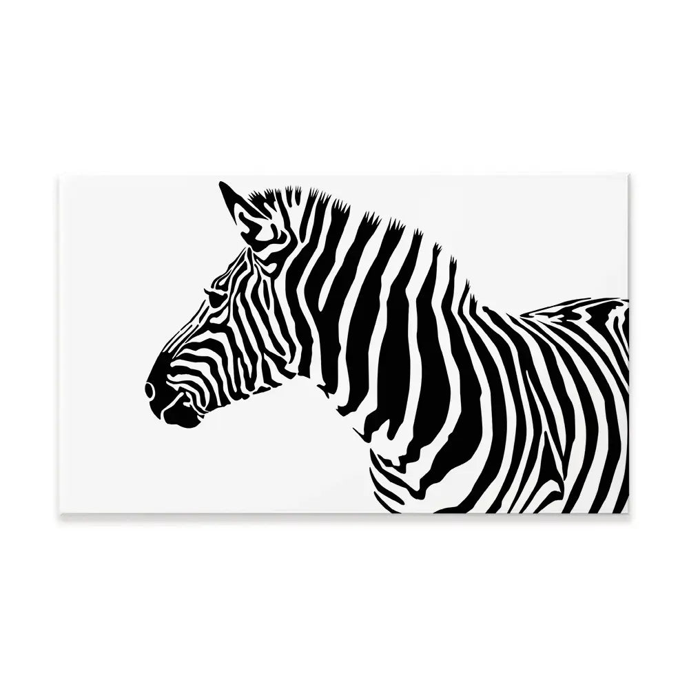 Simple Zebra Canvas Print Simple Zebra Canvas Print wall art product Art Print Shop