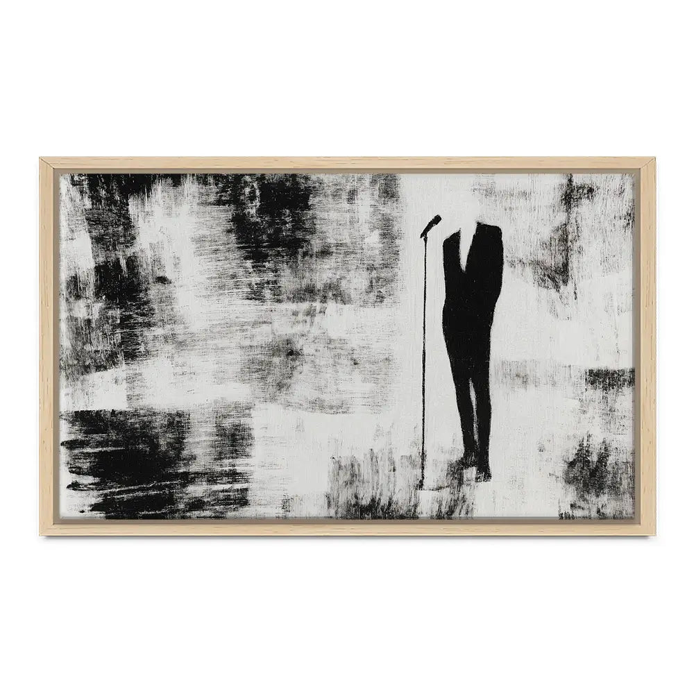 Singer At The Microphone Canvas Print Singer At The Microphone Canvas Print wall art product Chromatic Storm Studio