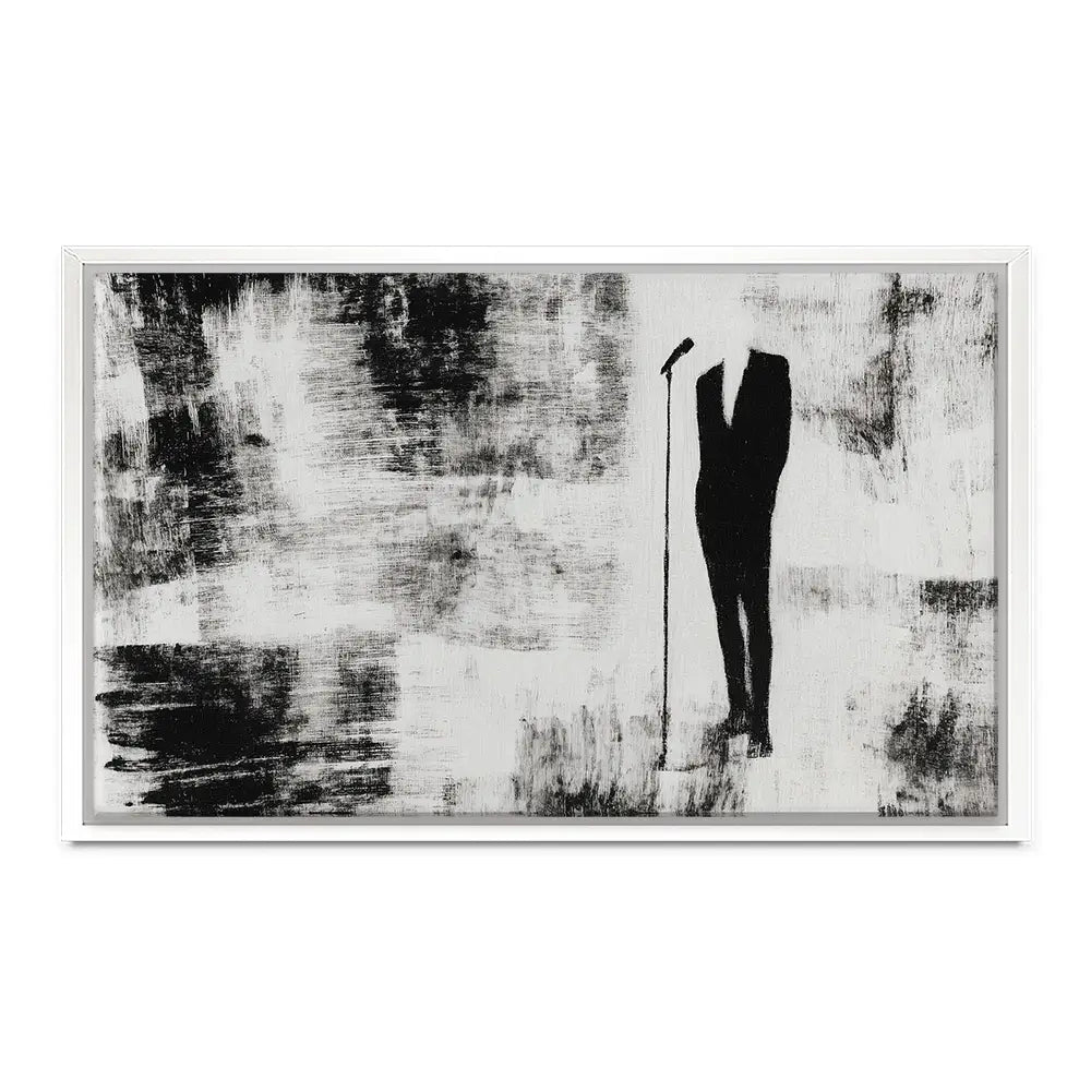 Singer At The Microphone Canvas Print Singer At The Microphone Canvas Print wall art product Chromatic Storm Studio
