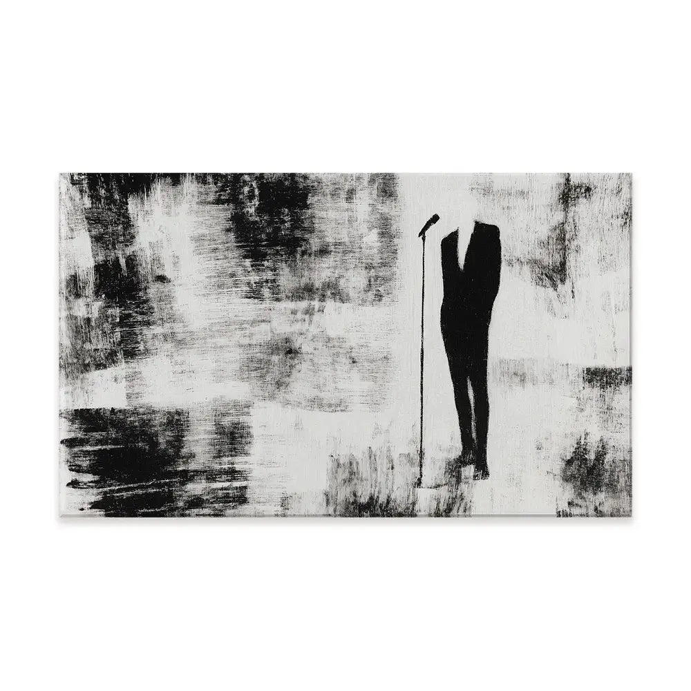Singer At The Microphone Canvas Print Singer At The Microphone Canvas Print wall art product Chromatic Storm Studio