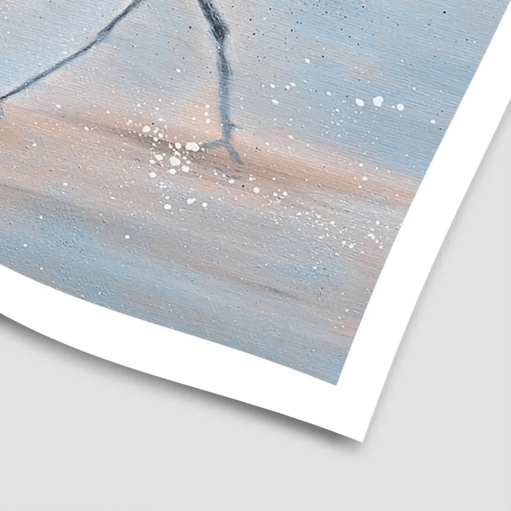 Single Sandpiper Square Art Print Single Sandpiper Square Art Print wall art product Laure Bury