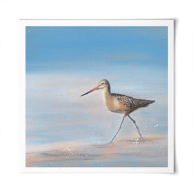 Single Sandpiper Square Art Print Single Sandpiper Square Art Print wall art product Laure Bury