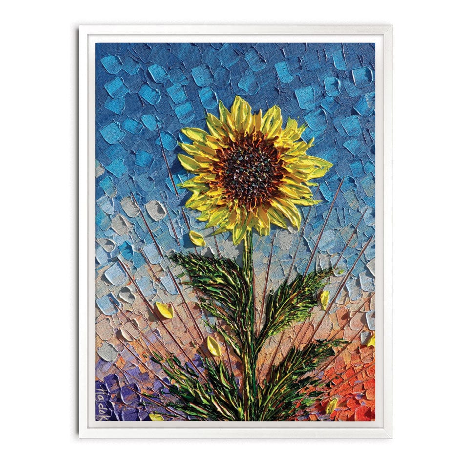 Single Sunflower Canvas Print wall art product Expression By Nada