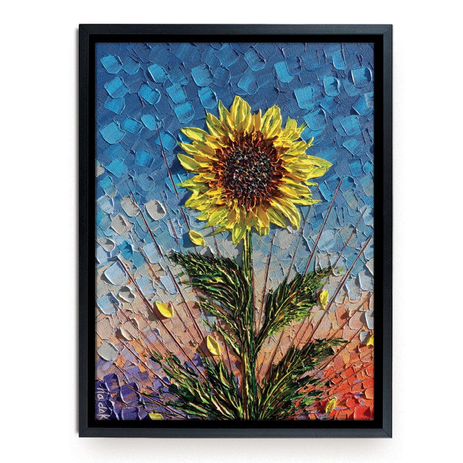 Single Sunflower Canvas Print wall art product Expression By Nada