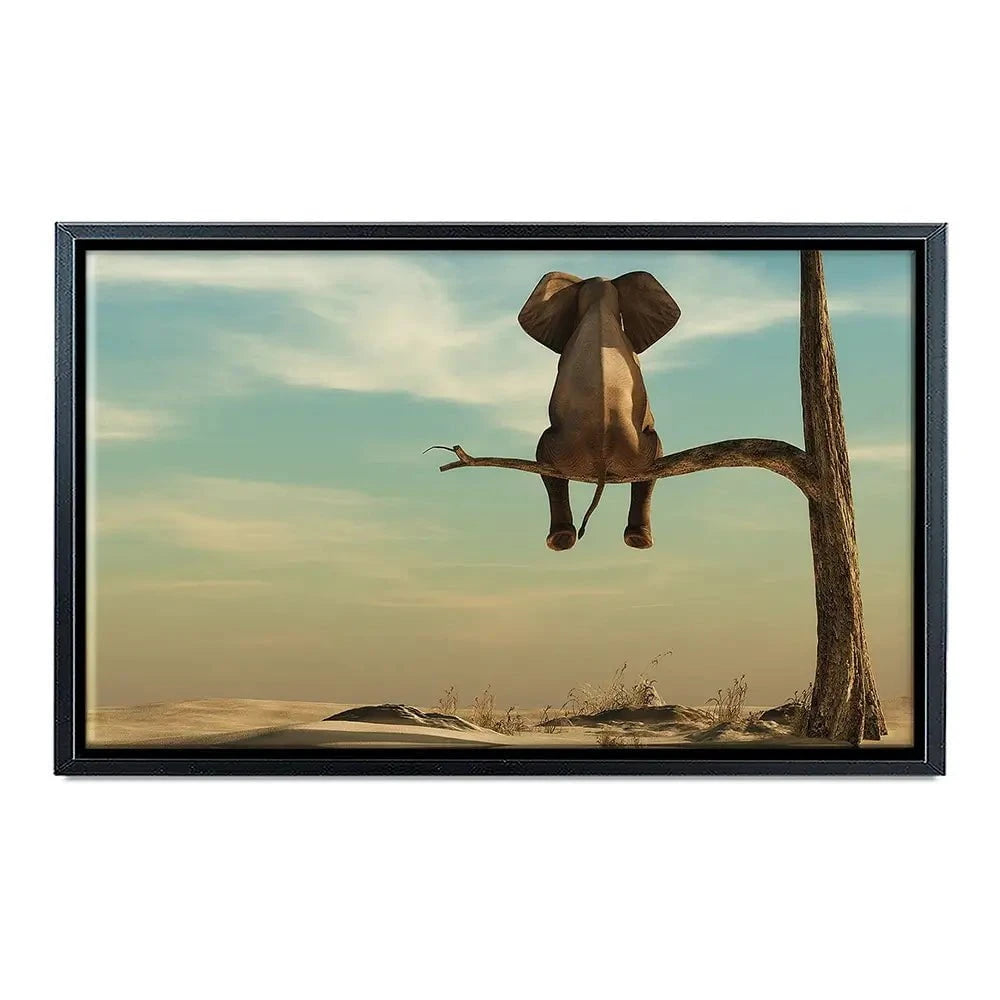 Sitting Elephant Canvas Print Sitting Elephant Canvas Print wall art product Orla / Shutterstock