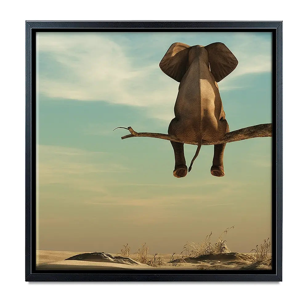 Sitting Elephant Oversized Canvas Print Sitting Elephant Oversized Canvas Print wall art product Orla / Shutterstock