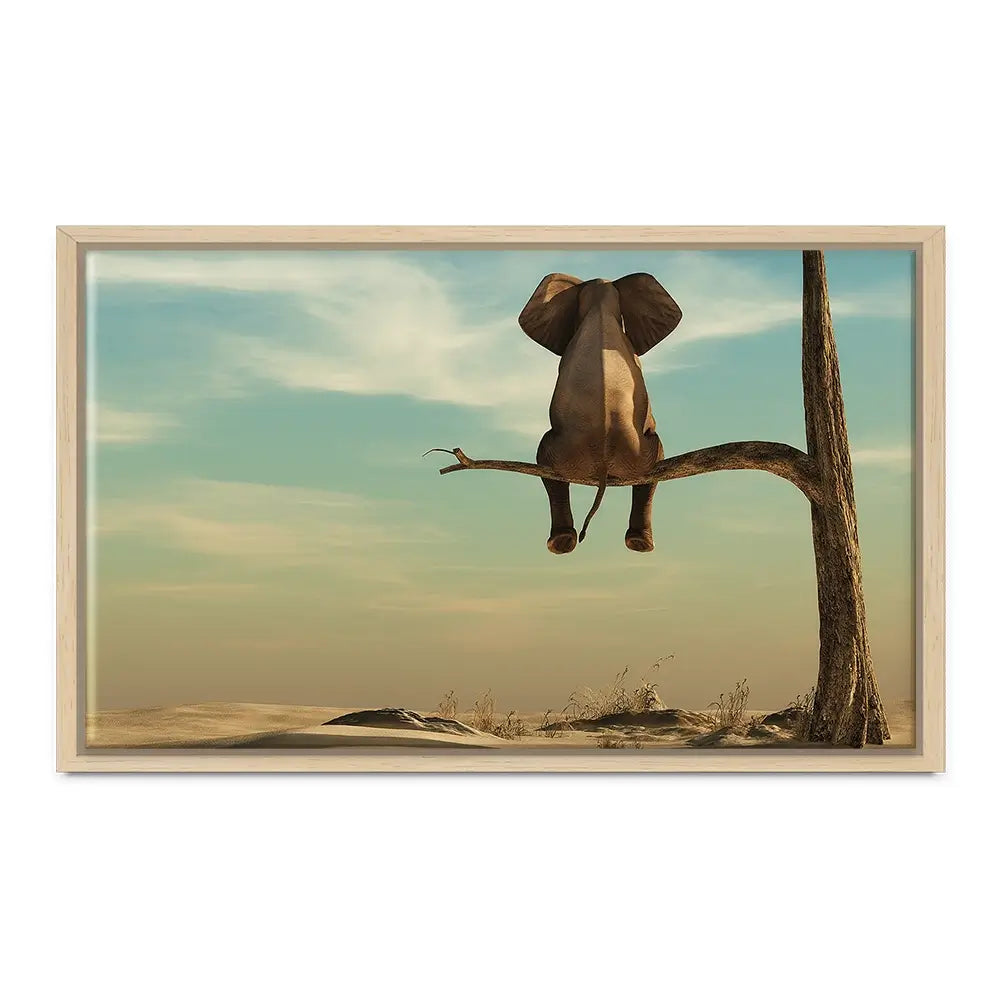 Sitting Elephant Oversized Canvas Print Sitting Elephant Oversized Canvas Print wall art product Orla / Shutterstock