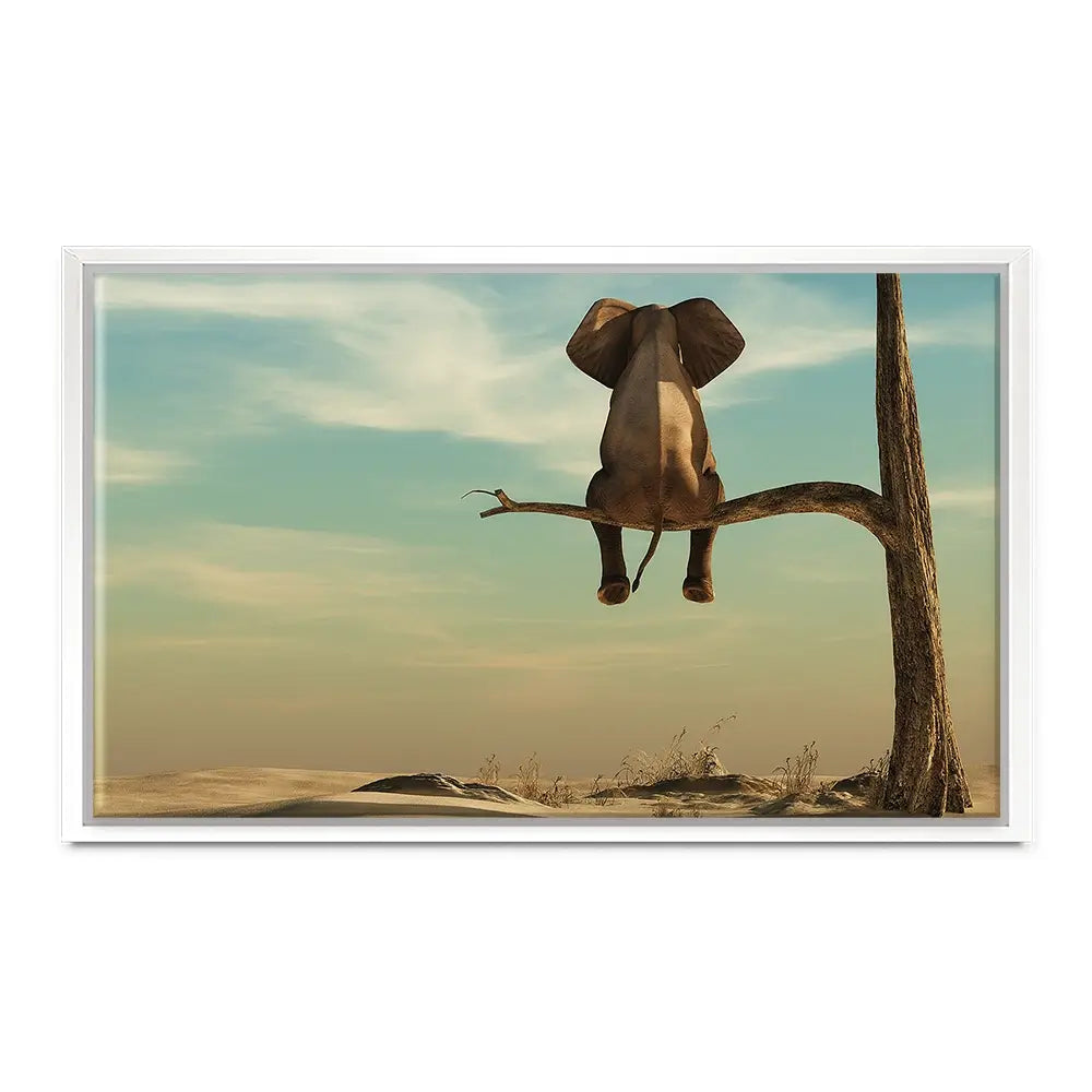 Sitting Elephant Oversized Canvas Print Sitting Elephant Oversized Canvas Print wall art product Orla / Shutterstock