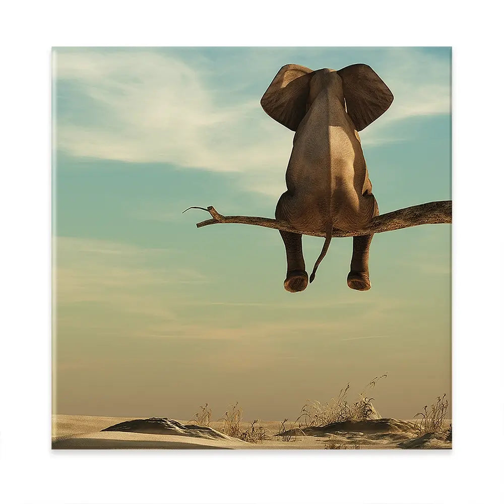 Sitting Elephant Oversized Canvas Print Sitting Elephant Oversized Canvas Print wall art product Orla / Shutterstock