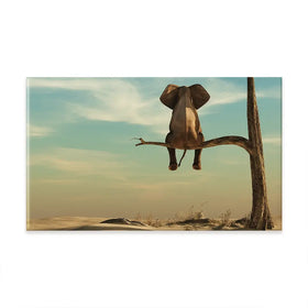 Sitting Elephant Oversized Canvas Print Sitting Elephant Oversized Canvas Print wall art product Orla / Shutterstock