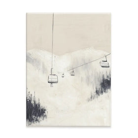 Skier Across Pale Slope Canvas Print Skier Across Pale Slope Canvas Print wall art product Chromatic Storm Studio