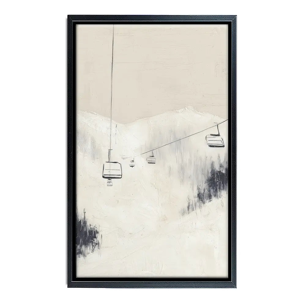 Skier Across Pale Slope Canvas Print Skier Across Pale Slope Canvas Print wall art product Chromatic Storm Studio