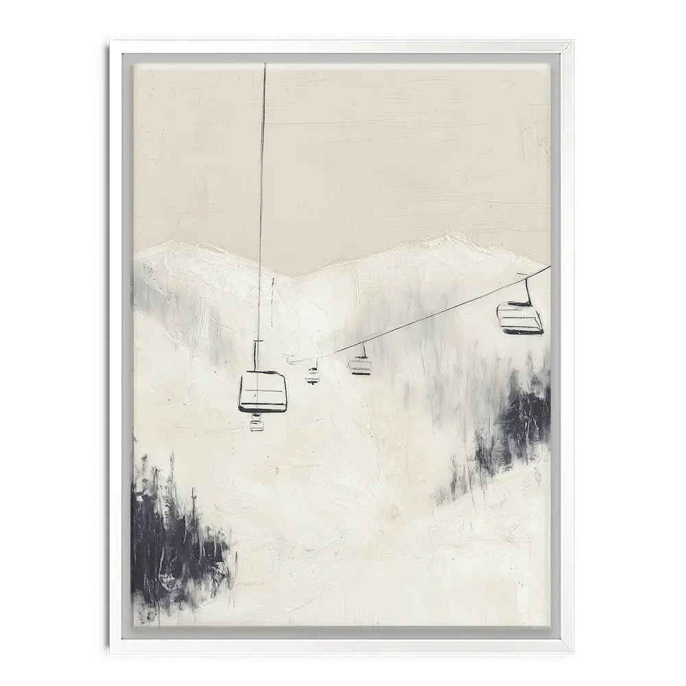 Skier Across Pale Slope Canvas Print Skier Across Pale Slope Canvas Print wall art product Chromatic Storm Studio